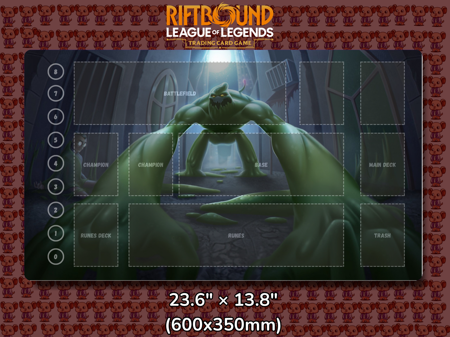 Zac V14 - RiftBound Trading Card Game Playmat Mockup