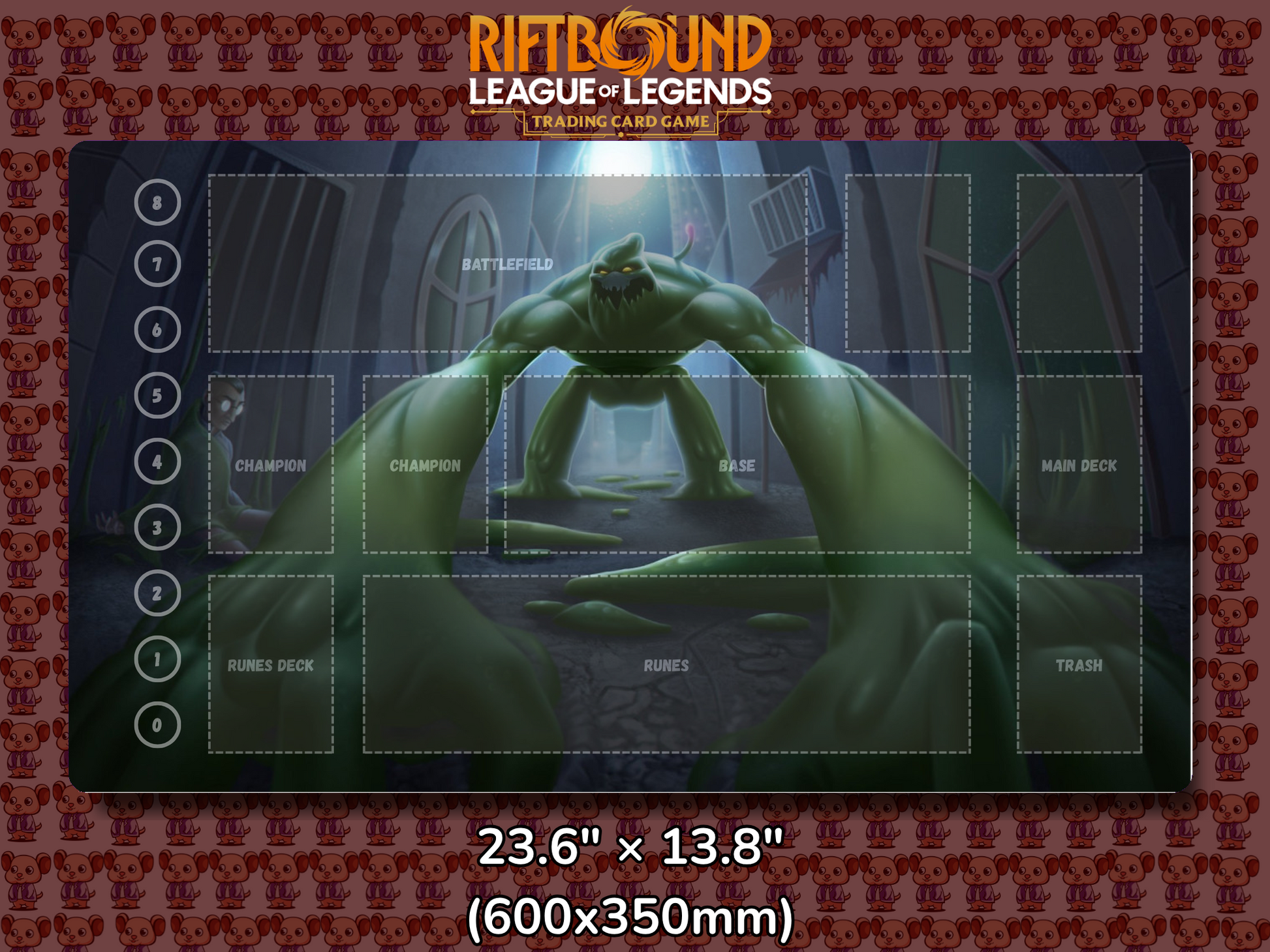 Zac V14 - RiftBound Trading Card Game Playmat Mockup