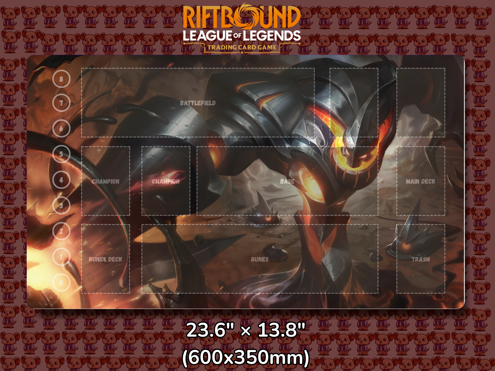 Zac V4 - RiftBound Trading Card Game Playmat Mockup