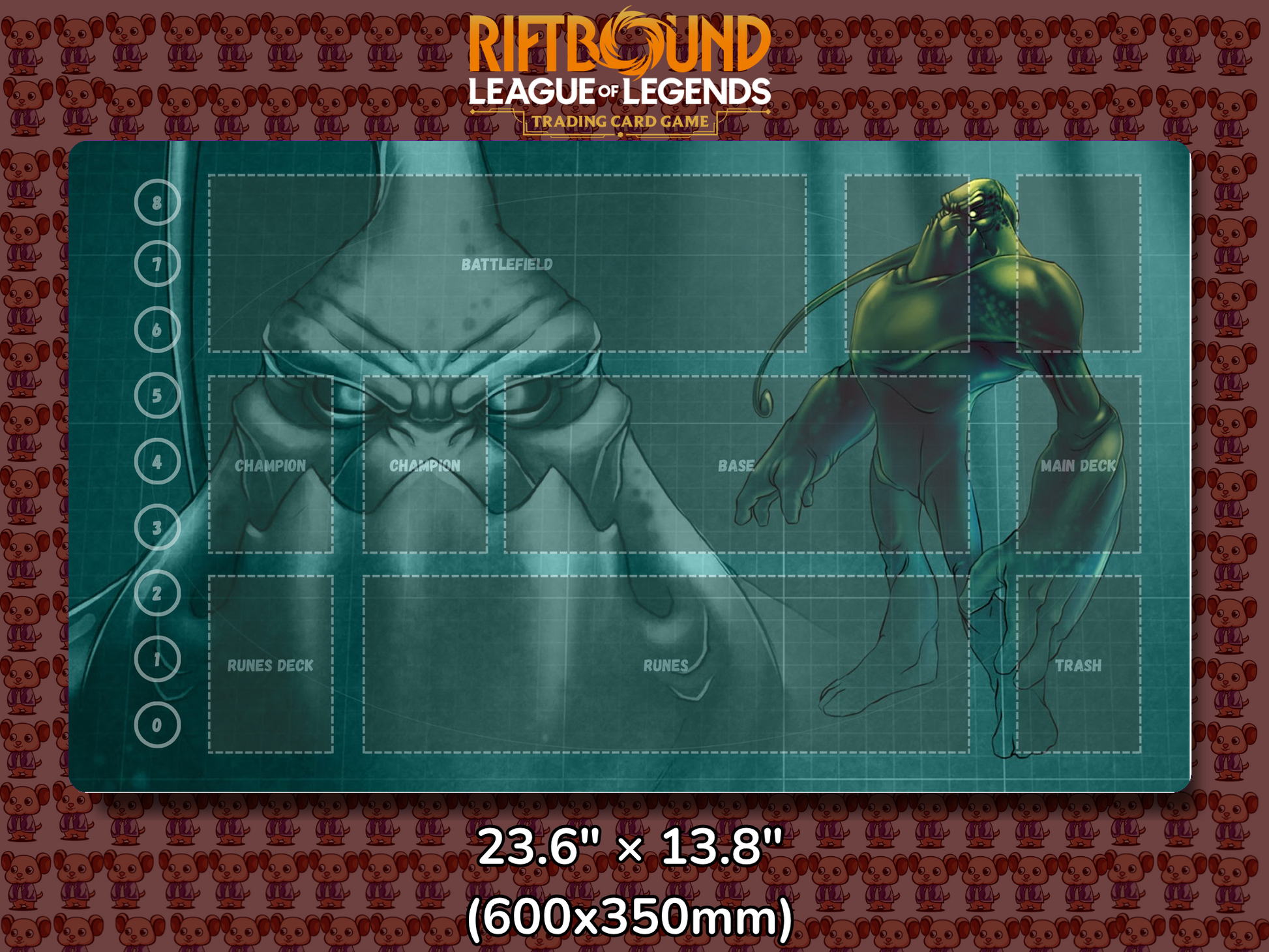 Zac V6 - RiftBound Trading Card Game Playmat Mockup