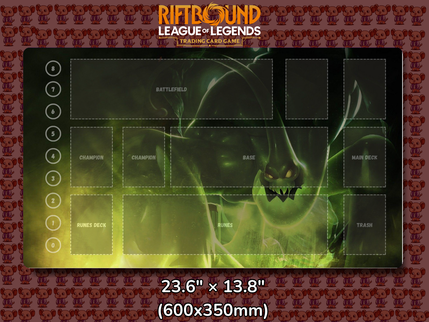 Zac V8 - RiftBound Trading Card Game Playmat Mockup