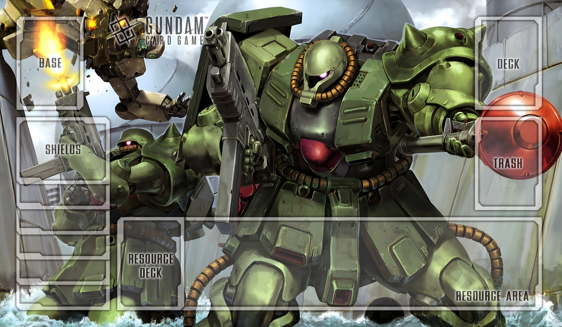 Zaku II FZ Gundam TCG Playmat