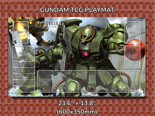 Zaku II FZ Gundam TCG Playmat Mockup