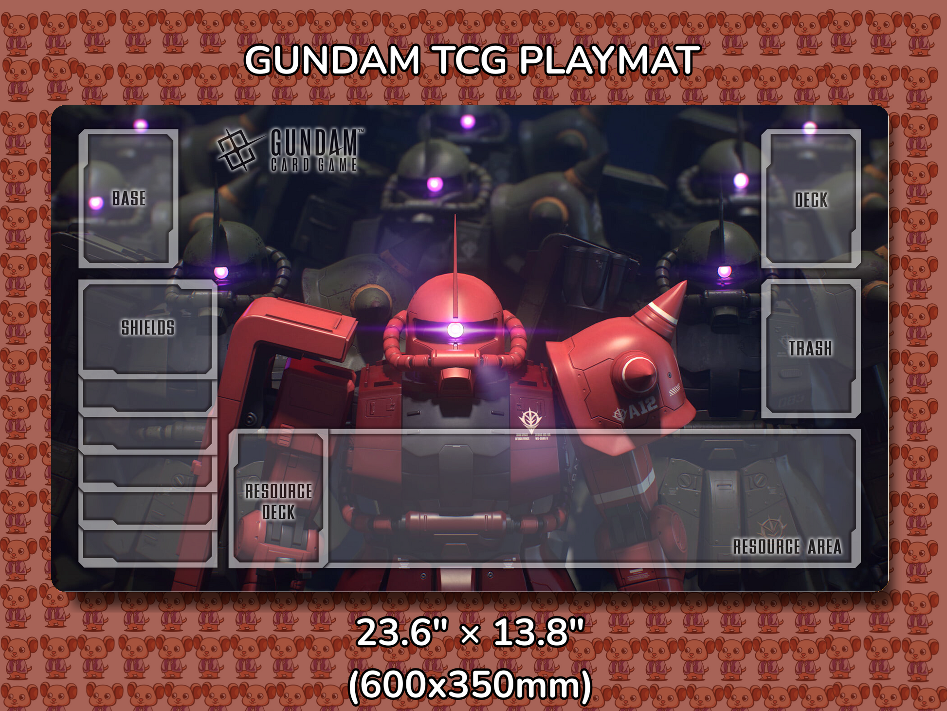 Zaku Squad Gundam TCG Playmat Mockup