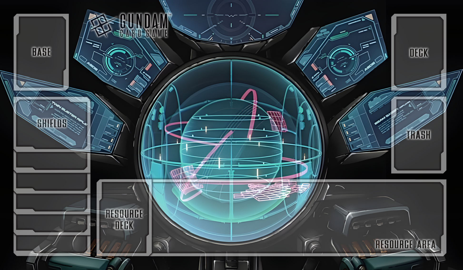 Zero Cockpit Gundam TCG Playmat