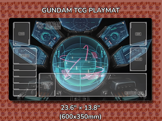 Zero Cockpit Gundam TCG Playmat Mockup