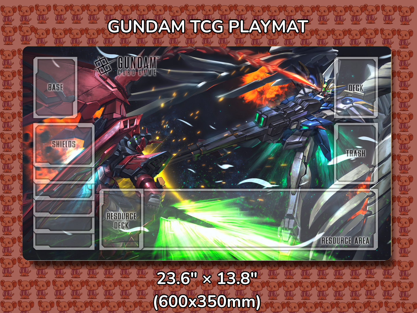 Zero Gundam TCG Playmat Mockup