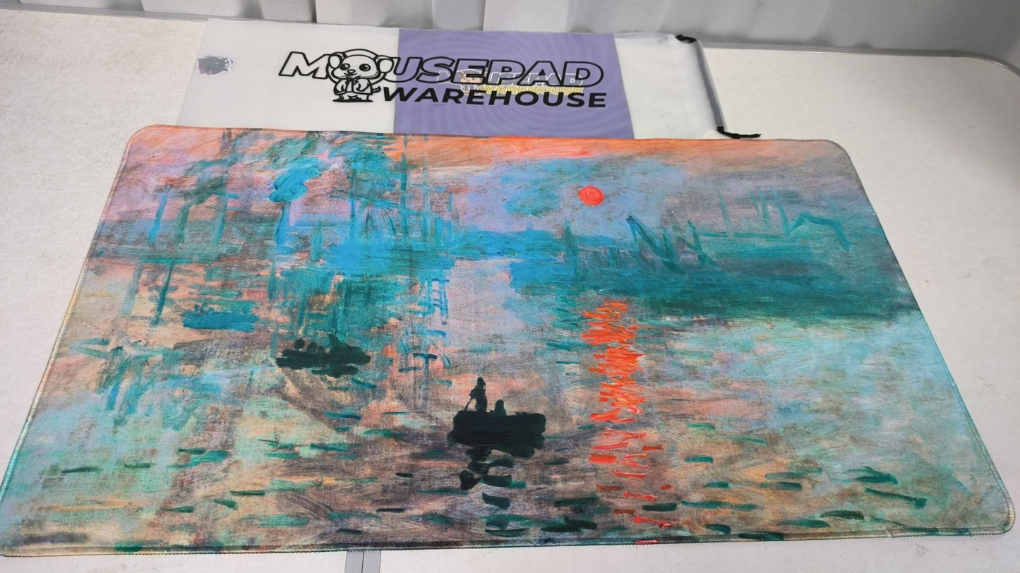 Claude Monet - Impression Sunrise Art (Painting) Mousepad - Mousepad Warehouse