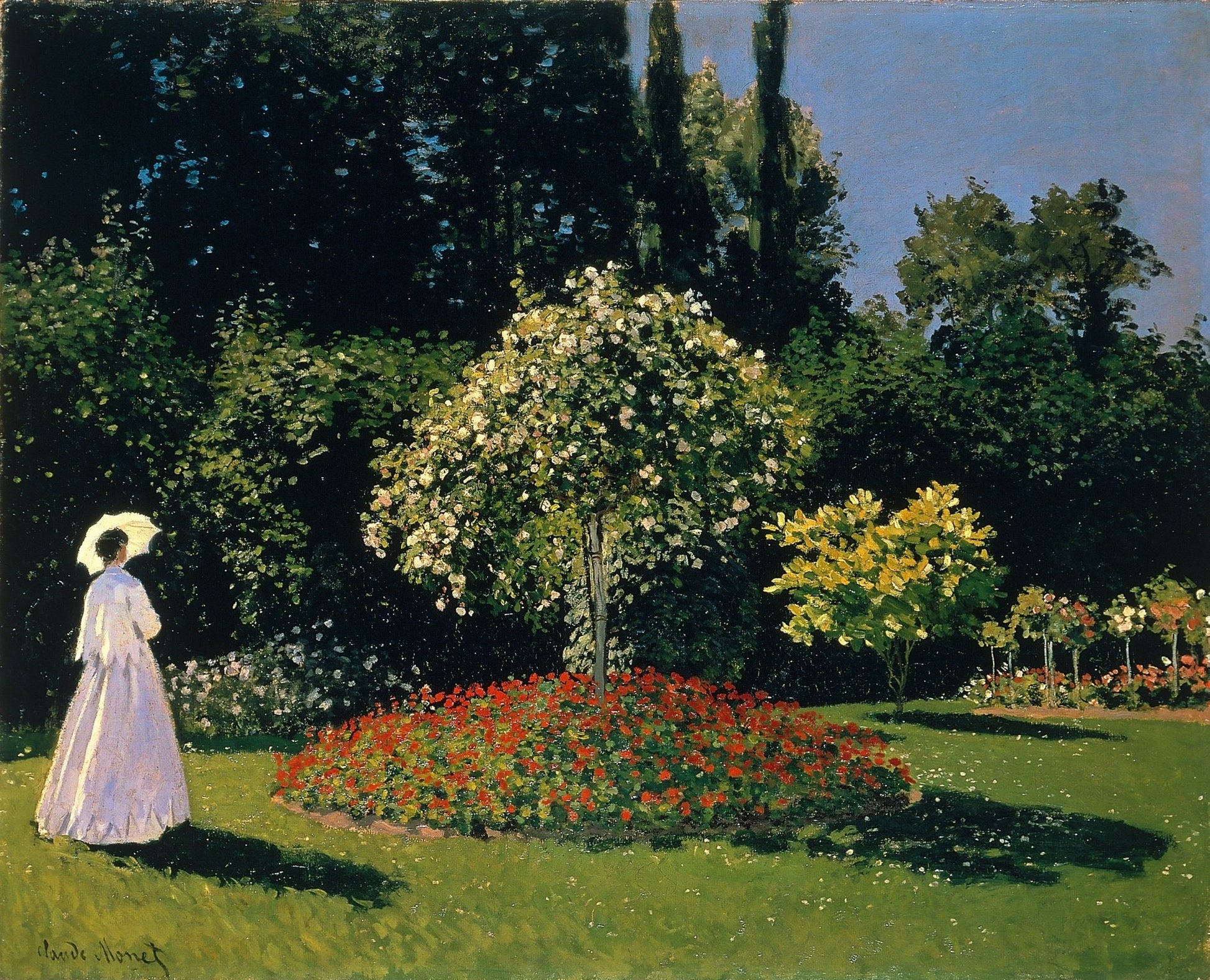 Claude Monet - Jeanne - Marguerite Lecadre in the Garden Sainte - Adresse Art Mousepad - Mousepad Warehouse