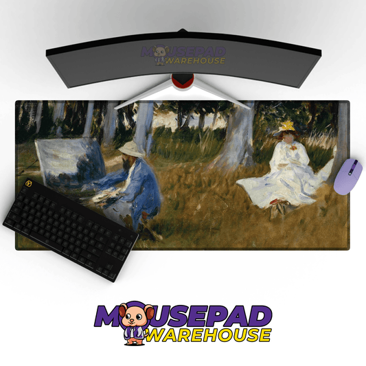 Claude Monet - Painting By The Edge Of A Wood Art Mousepad - Mousepad Warehouse