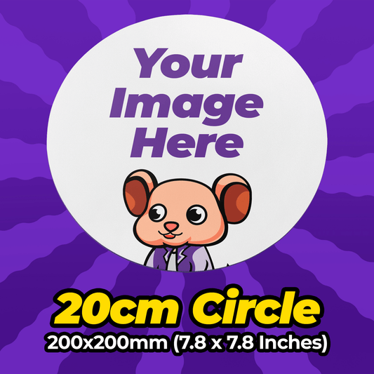 Custom Size Mousepad 200mm Round (7.8 Inches) - Mousepad Warehouse