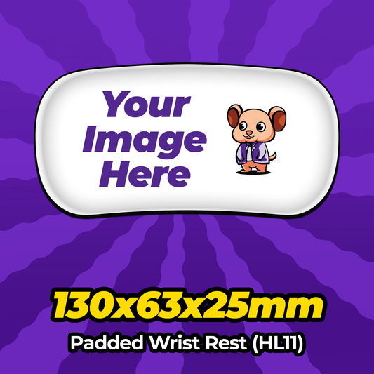 Custom Wrist Rest 130x63x25mm (HL11) - Mousepad Warehouse