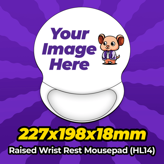 Custom Wrist Rest Mousepad 227x198x18mm (HL14) - Mousepad Warehouse