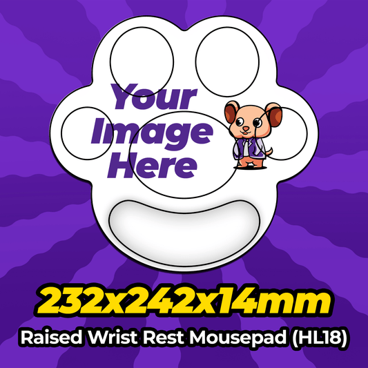 Custom Wrist Rest Mousepad 232x242x14mm (HL18) - Mousepad Warehouse