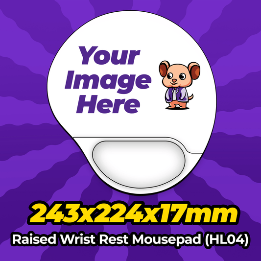 Custom Wrist Rest Mousepad 243x224x17mm (HL04) - Mousepad Warehouse