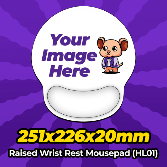 Custom Wrist Rest Mousepad 251x226x20mm (HL01) - Mousepad Warehouse