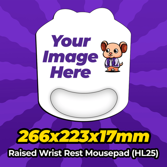 Custom Wrist Rest Mousepad 266x223x17mm (HL25) - Mousepad Warehouse