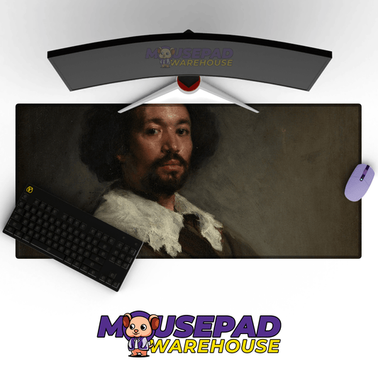 Diego Velazquez - Portrait of Juan de Pareja Art (Painting) Mousepad - Mousepad Warehouse