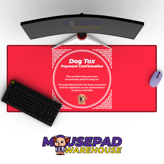 Dog Tax Certificate - Red Note App 小红书 Mousepad - Mousepad Warehouse