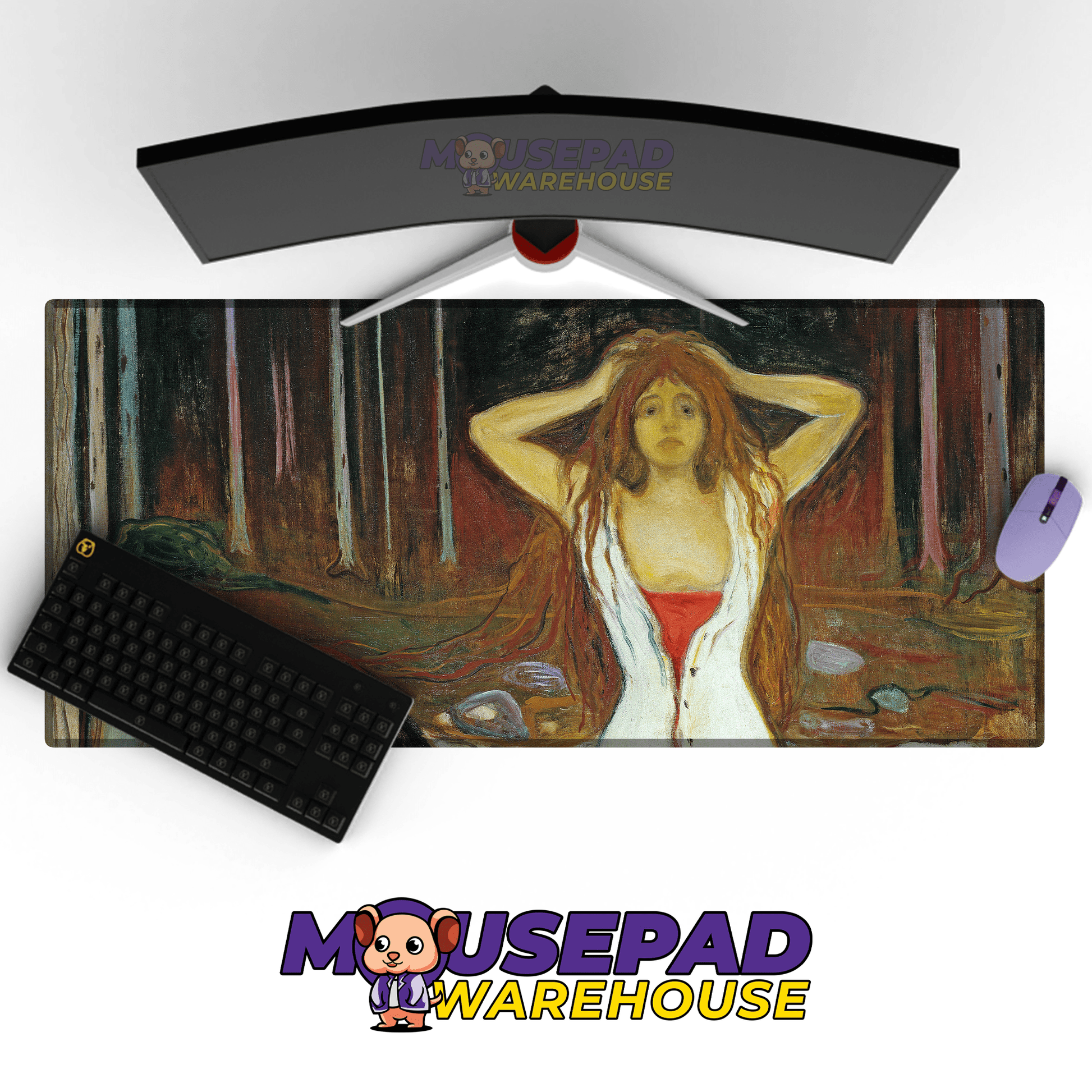 Edvard Munch - Ashes Painting Mousepad - Mousepad Warehouse