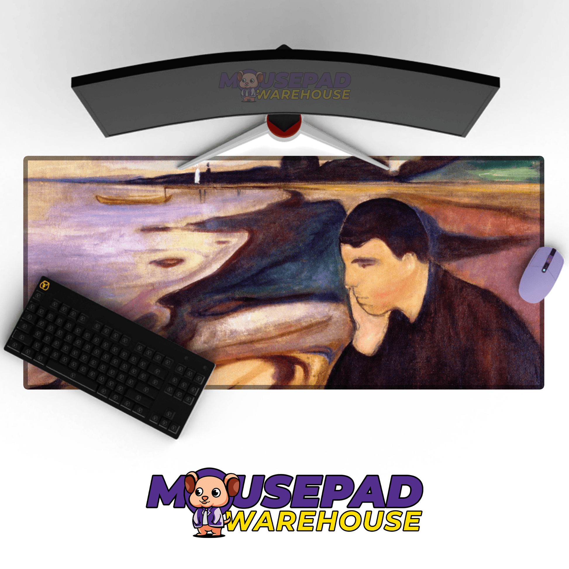 Edvard Munch - Melancholy Painting Mousepad - Mousepad Warehouse