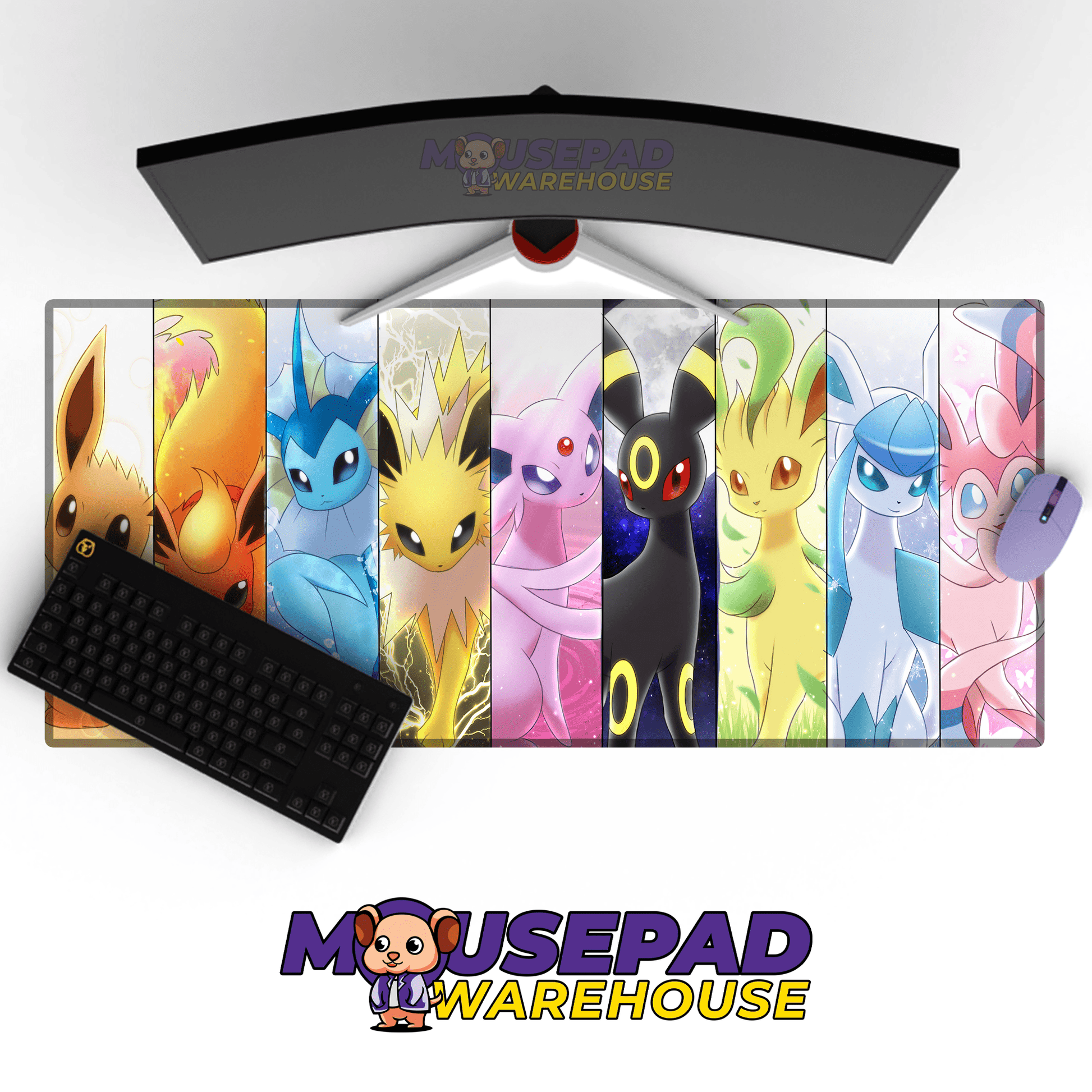 Eeveelutions Pokemon TV Show Mousepad 716564 - Mousepad Warehouse