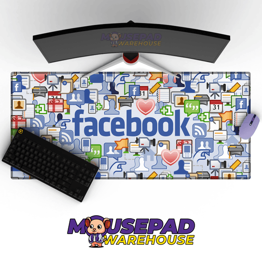 Facebook (Meta) Brand Imagery Mousepad 274960 - Mousepad Warehouse