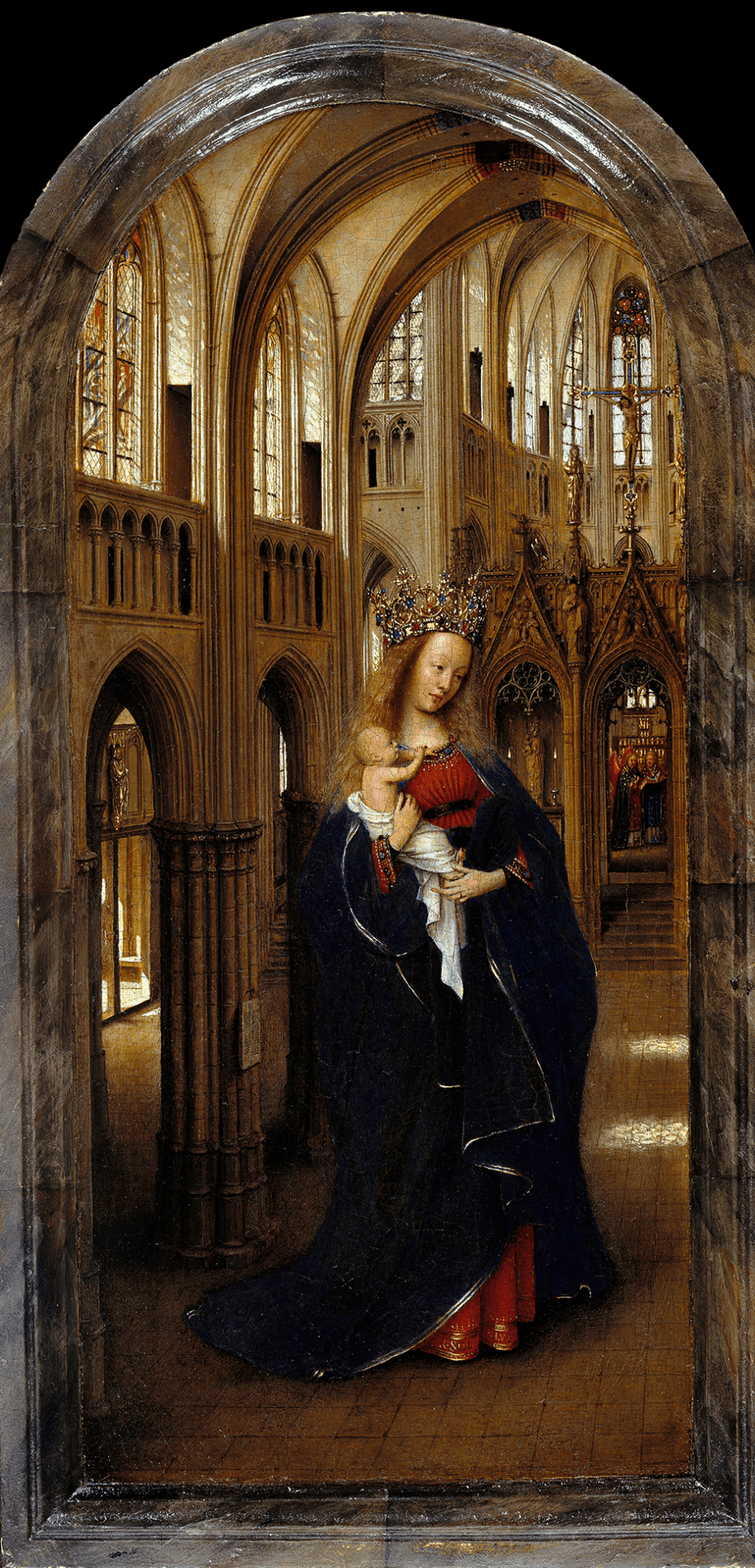 Jan van Eyck - Madonna in the Church Painting Mousepad - Mousepad Warehouse