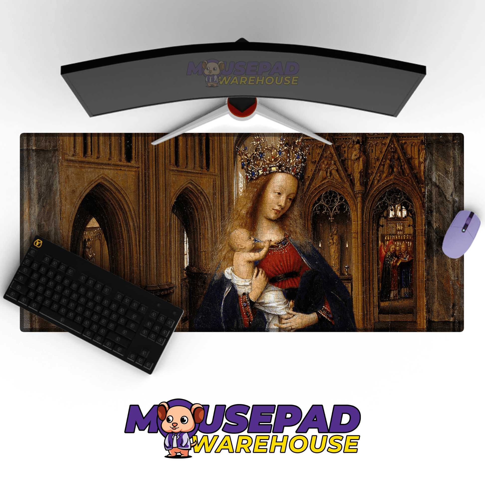 Jan van Eyck - Madonna in the Church Painting Mousepad - Mousepad Warehouse