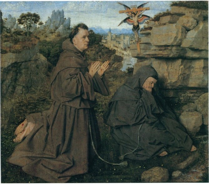 Jan van Eyck - Saint Francis Receiving the Stigmata Painting Mousepad - Mousepad Warehouse