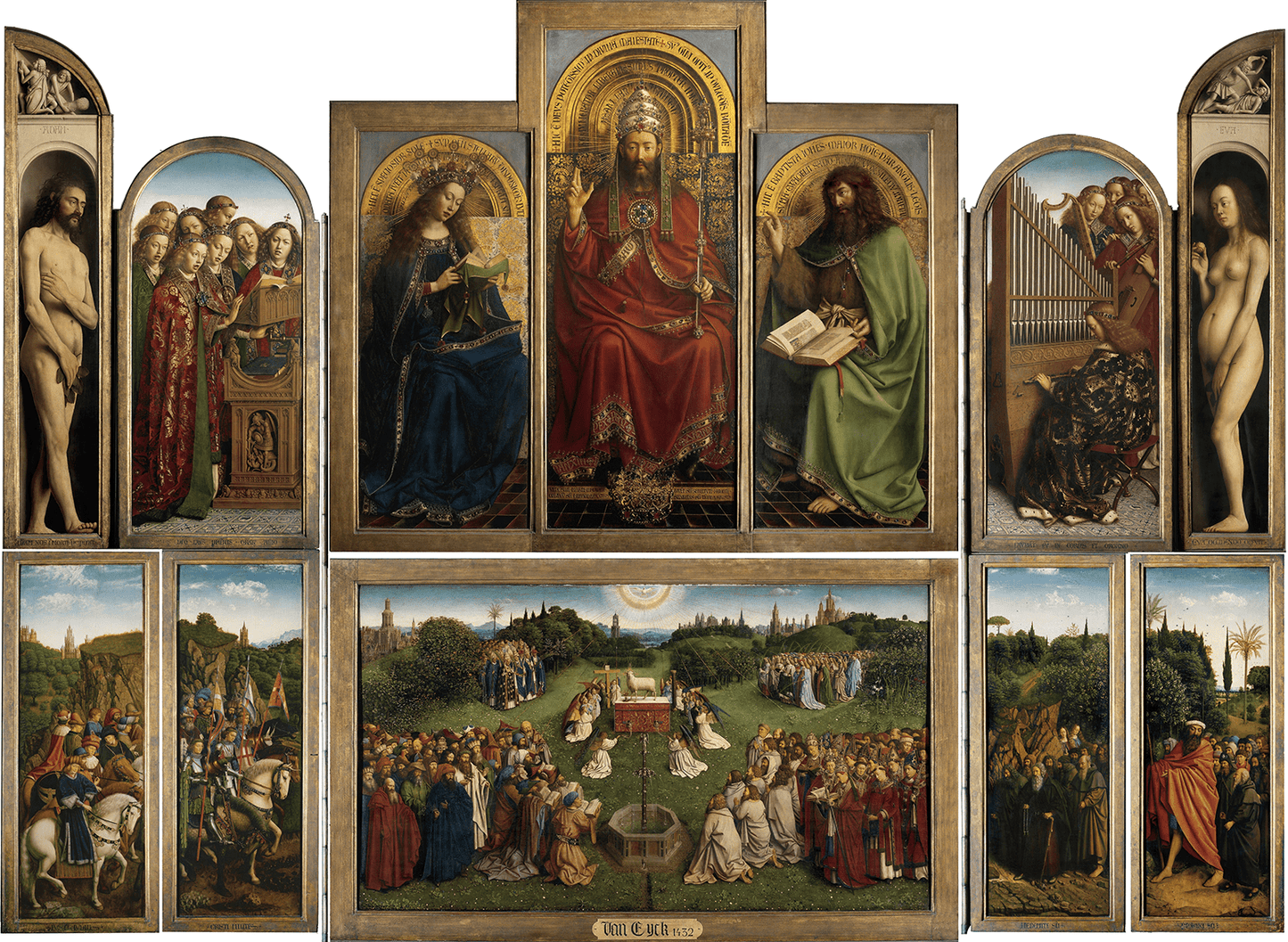 Jan van Eyck - The Ghent Altarpiece Painting Mousepad - Mousepad Warehouse