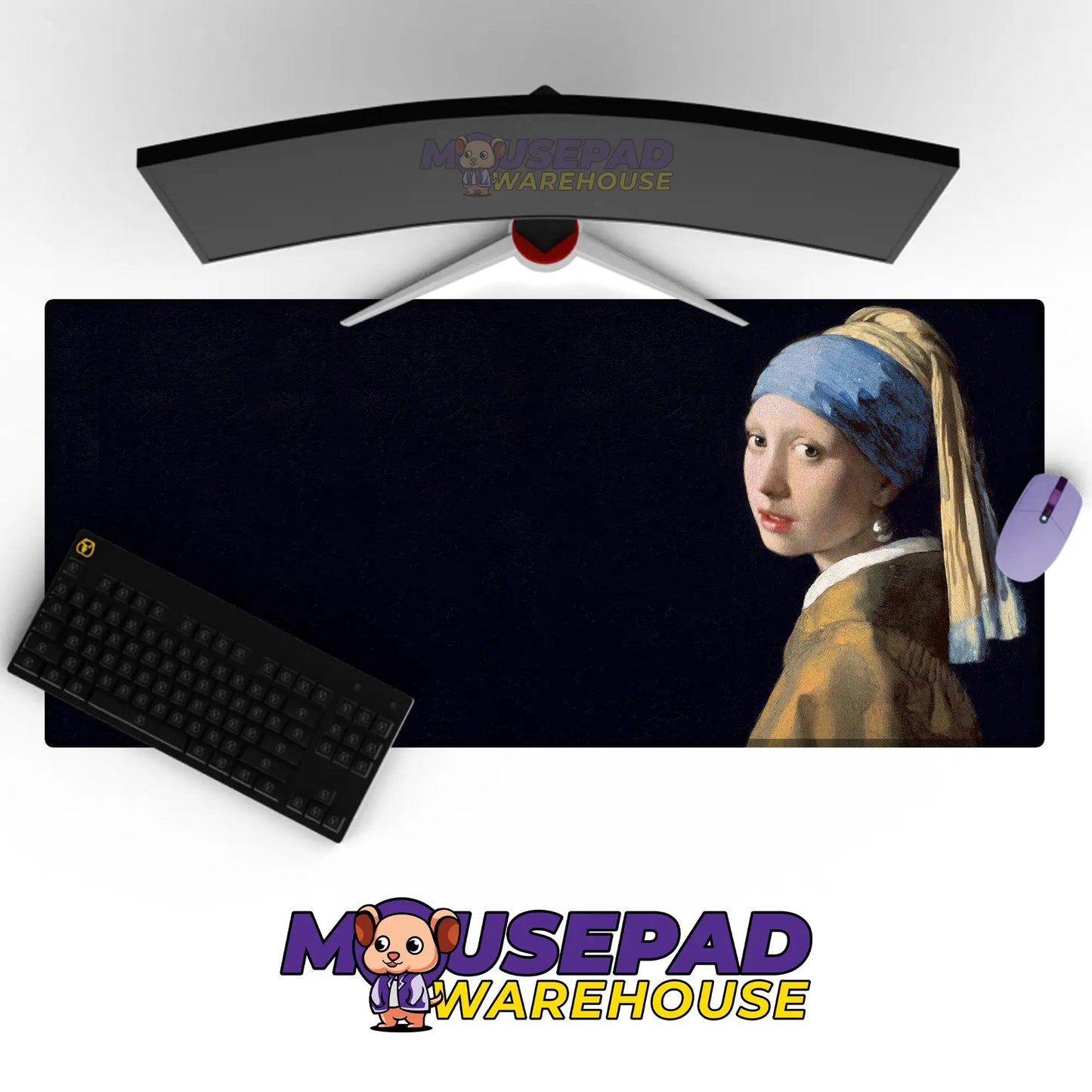 Johannes Vermeer - The Girl With A Pearl Earring Art (Painting) Mousepad - Mousepad Warehouse