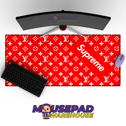 Louis Vuitton & Supreme Brand Imagery Mousepad 888642 - Mousepad Warehouse