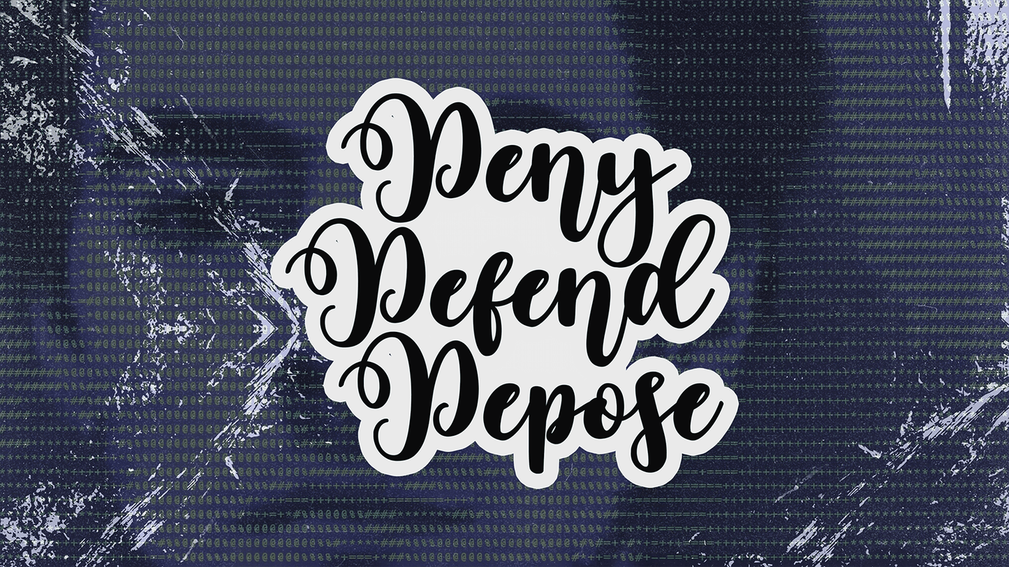 Luigi Mangione 'Deny Defend Depose' Mousepad - Mousepad Warehouse