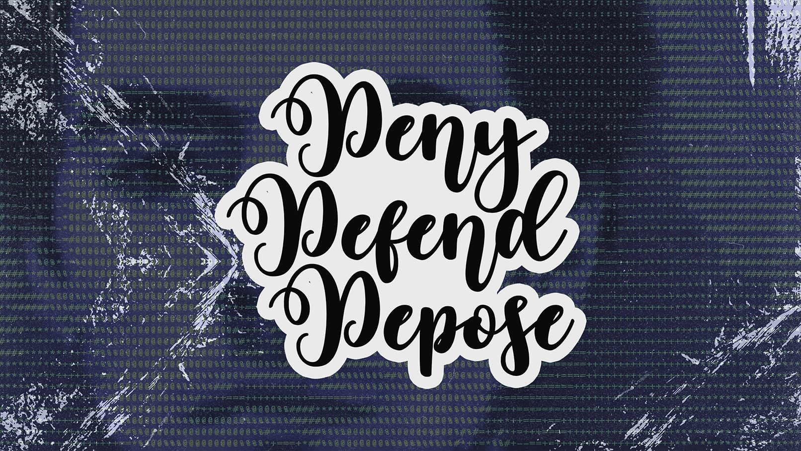 Luigi Mangione 'Deny Defend Depose' Mousepad - Mousepad Warehouse
