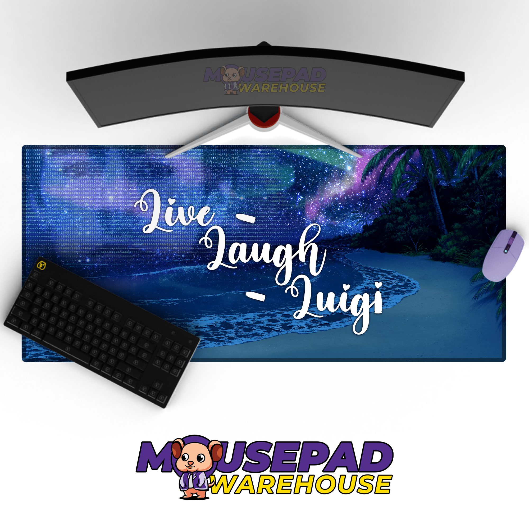 Luigi Mangione 'Live Laugh Luigi' Mousepad - Mousepad Warehouse