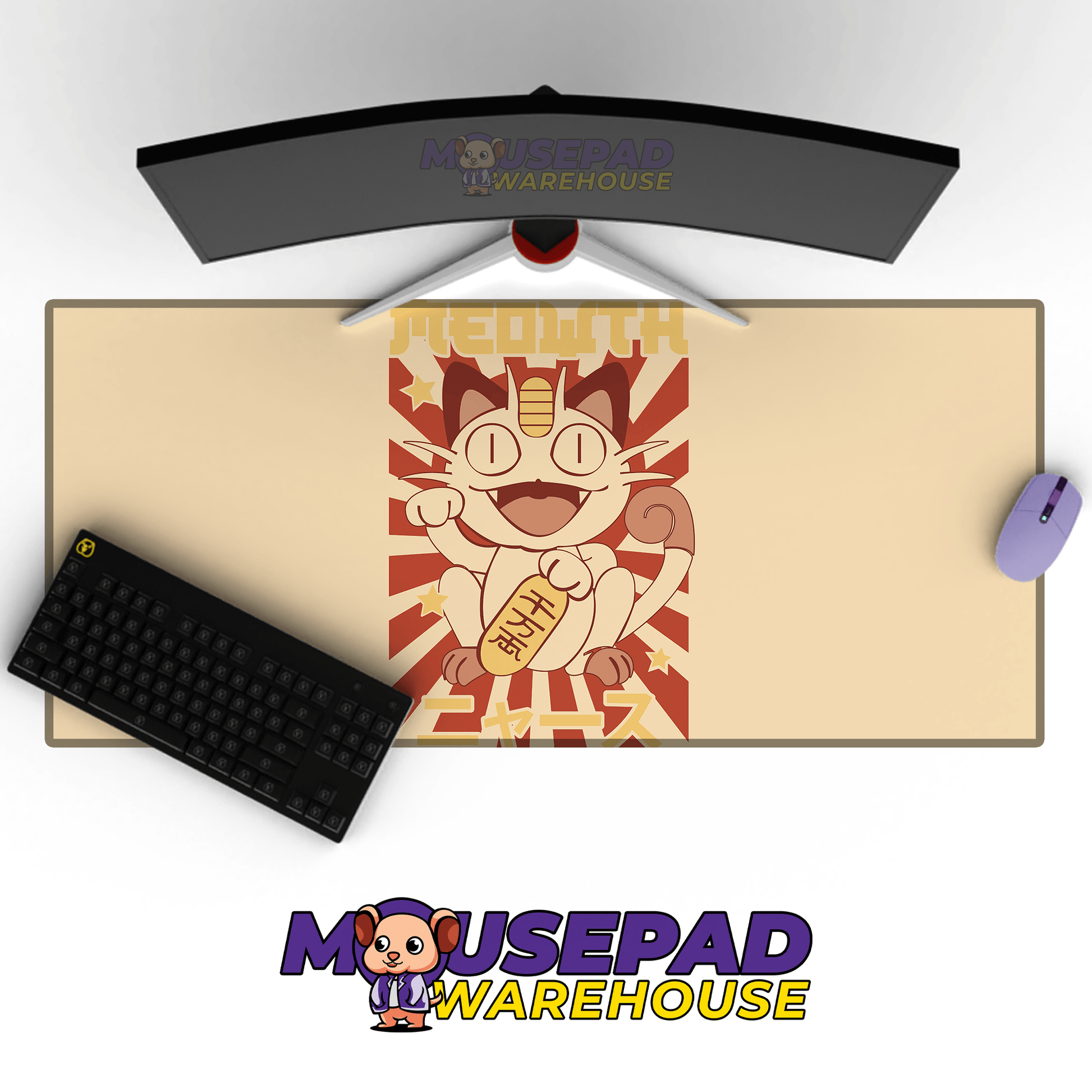 Meowth Pokemon Mousepad 420P56C - Mousepad Warehouse