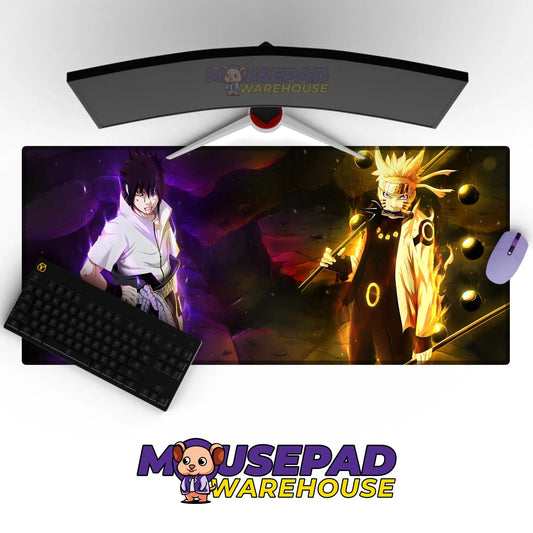 Naruto Sage Mode vs Sasuke Eternal Mangekyō Mousepad / Desk Mat - Mousepad Warehouse
