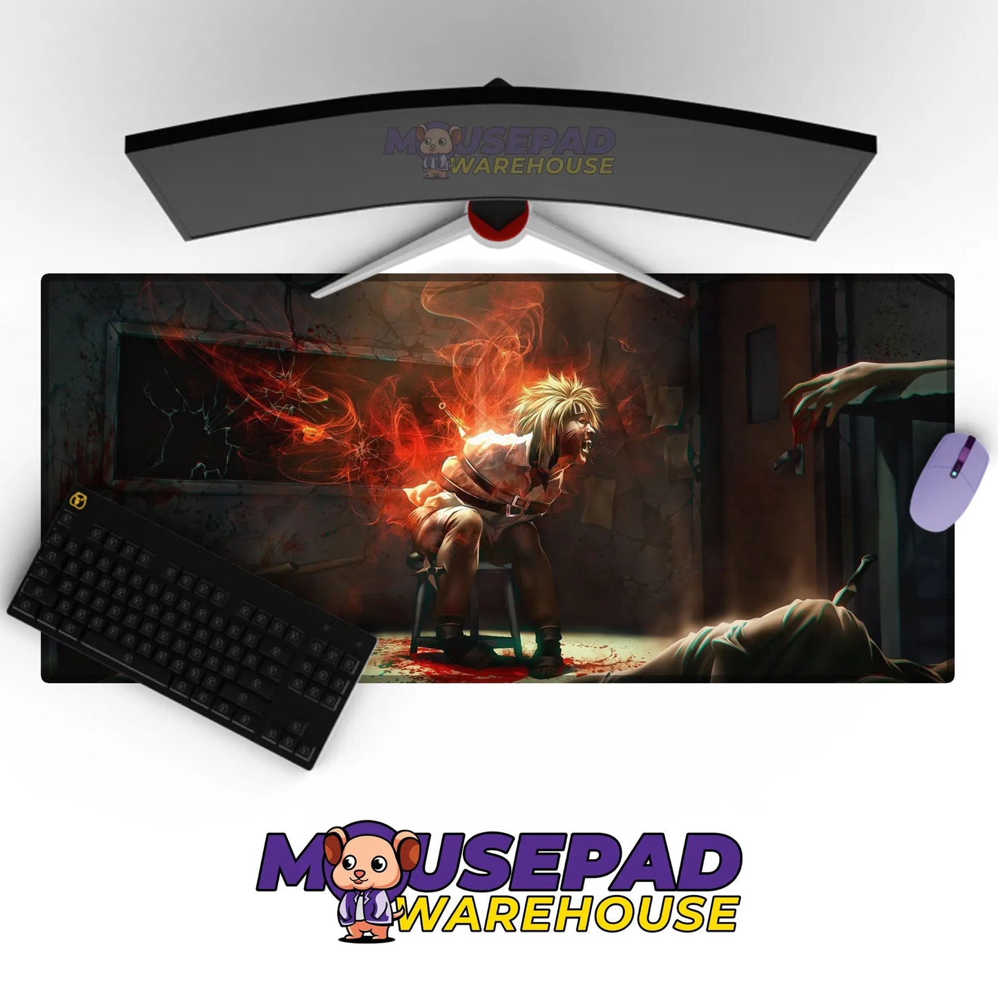 Cursed Prison Awakening Scene Mousepad / Desk Mat - Mousepad Warehouse
