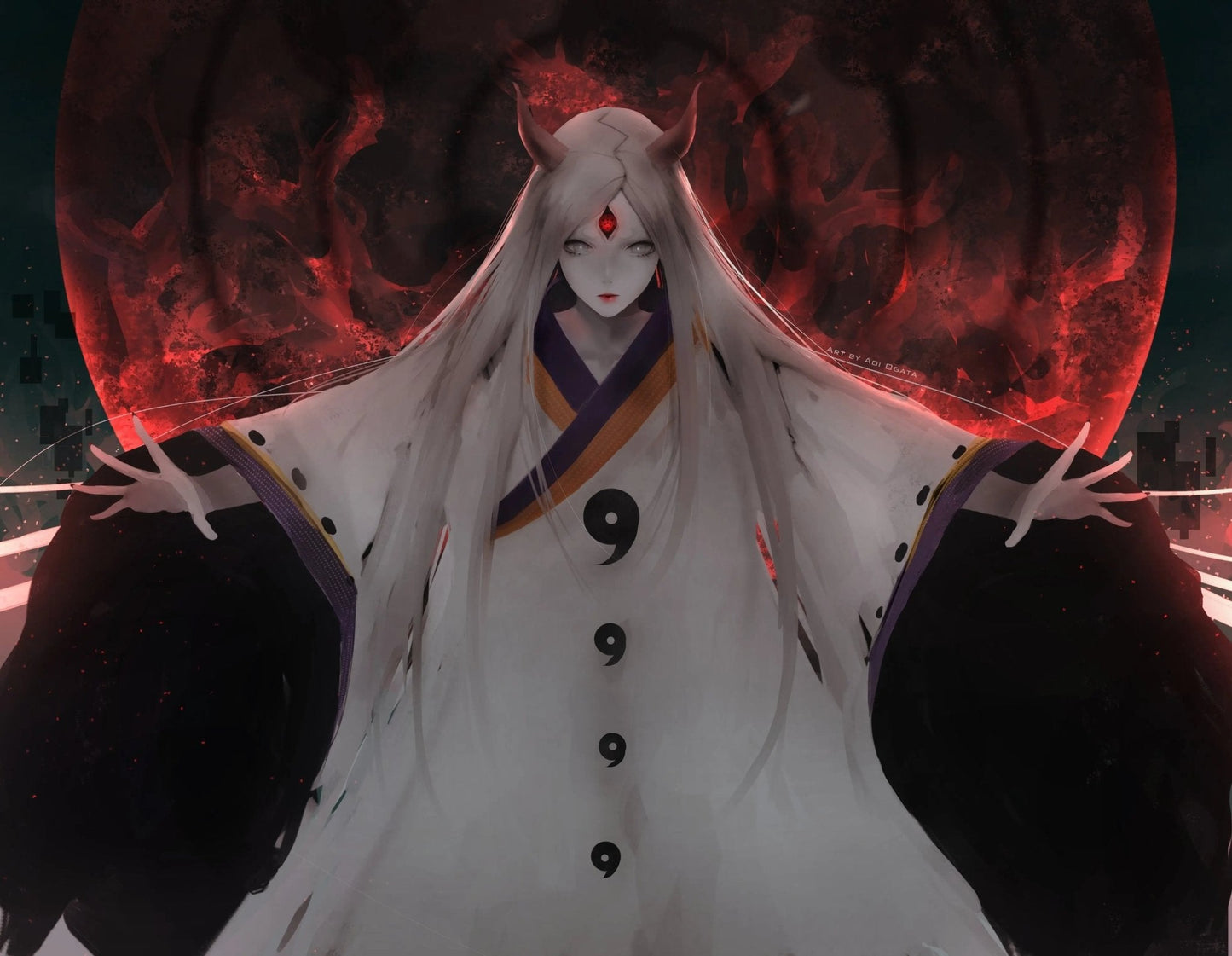 Kaguya Ōtsutsuki Blood Moon Goddess Mousepad / Desk Mat - Mousepad Warehouse
