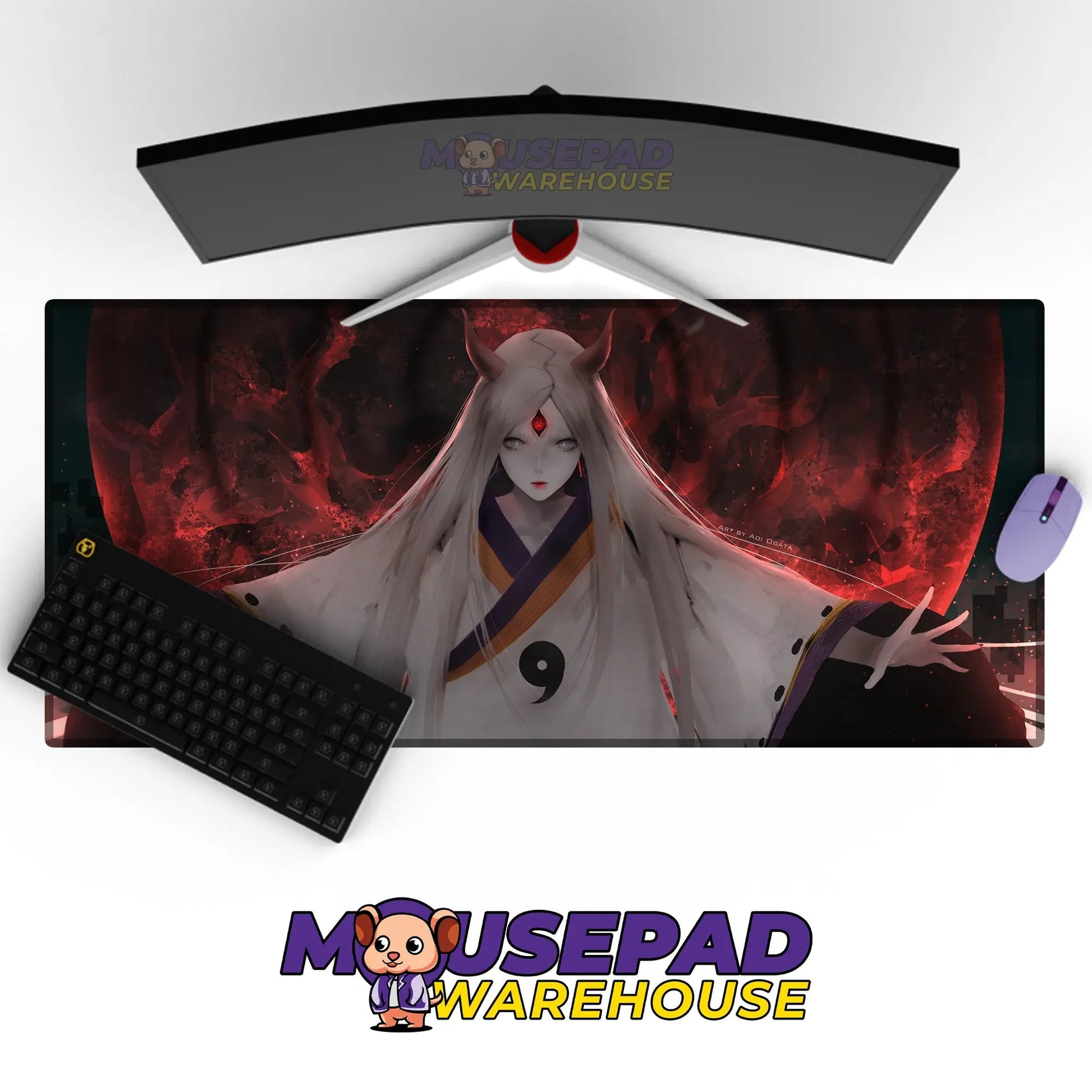 Kaguya Ōtsutsuki Blood Moon Goddess Mousepad / Desk Mat - Mousepad Warehouse