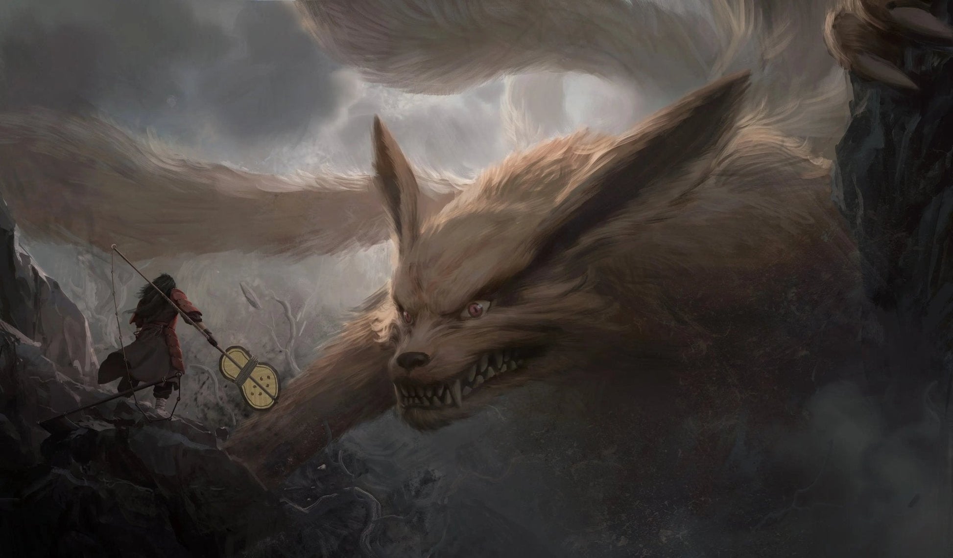 Madara vs Kurama Epic Battle Mousepad / Desk Mat - Mousepad Warehouse