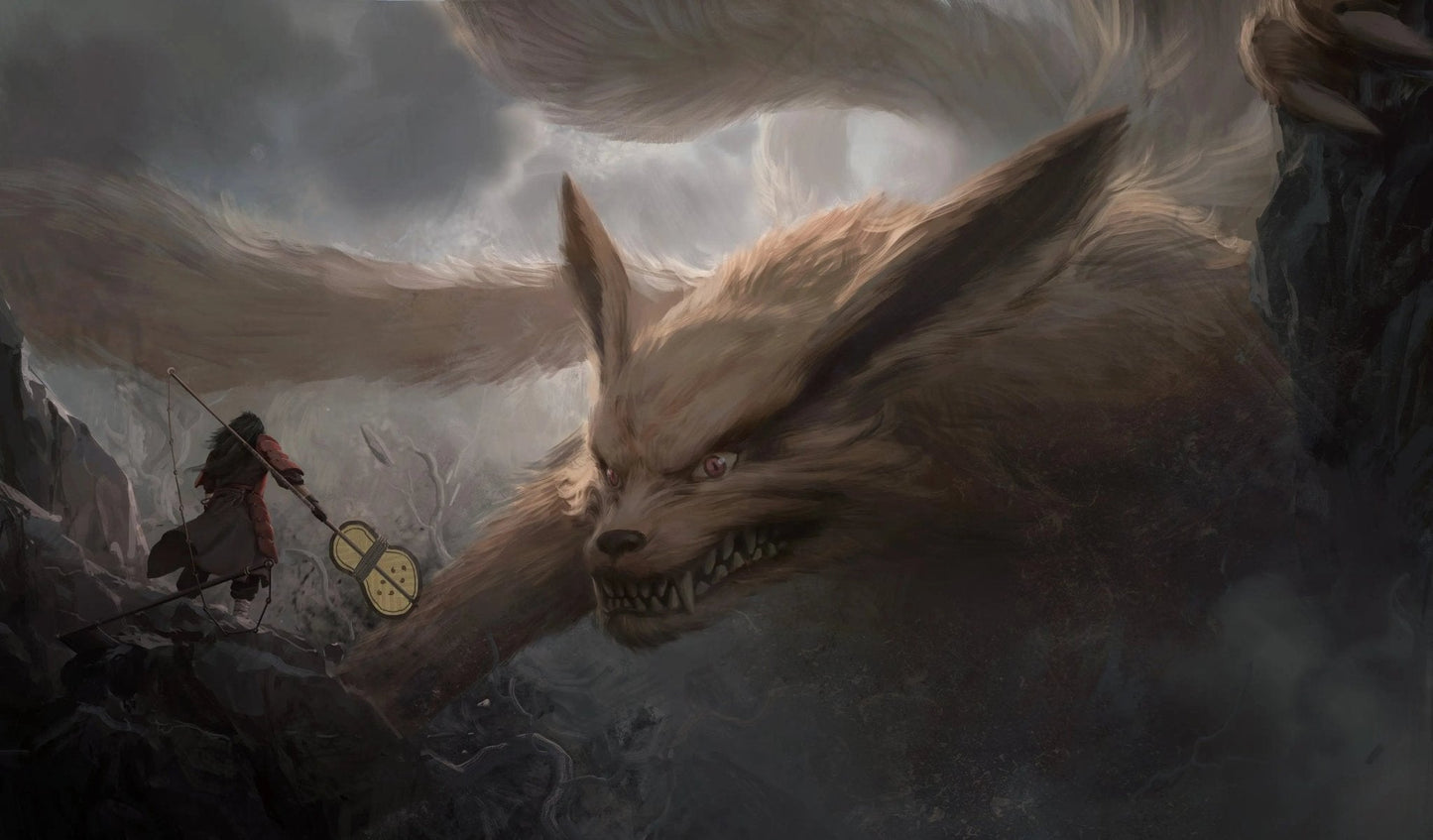 Madara vs Kurama Epic Battle Mousepad / Desk Mat - Mousepad Warehouse