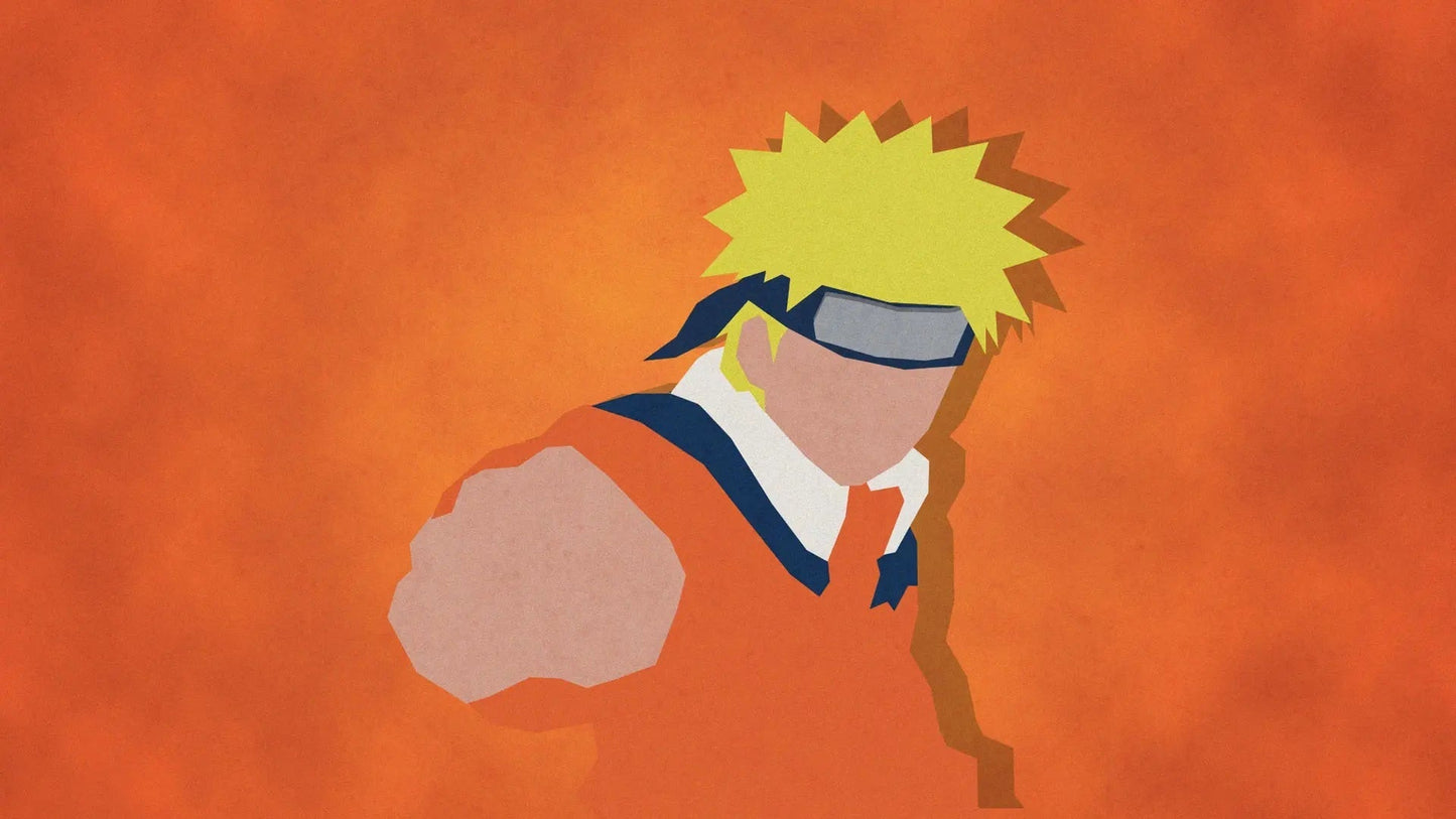 Minimalist Naruto Orange Silhouette Mousepad / Desk Mat - Mousepad Warehouse