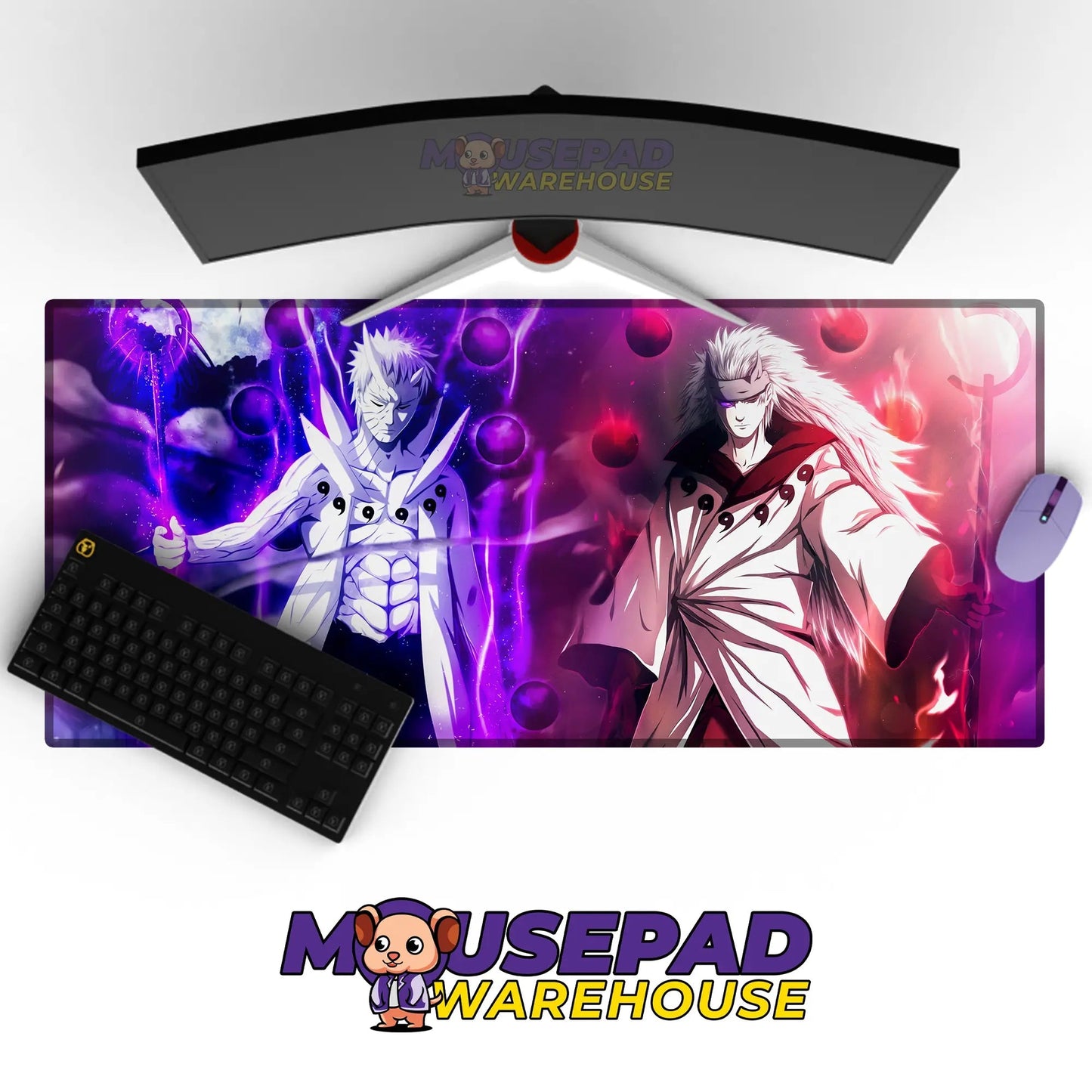 Hagoromo and Obito Six Paths Awakening Mousepad / Desk Mat - Mousepad Warehouse