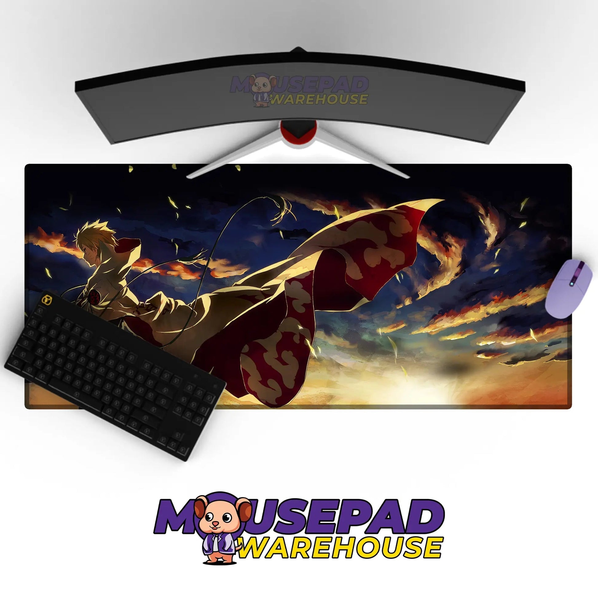 Fourth Hokage Naruto Sunset Cloak Mousepad / Desk Mat - Mousepad Warehouse