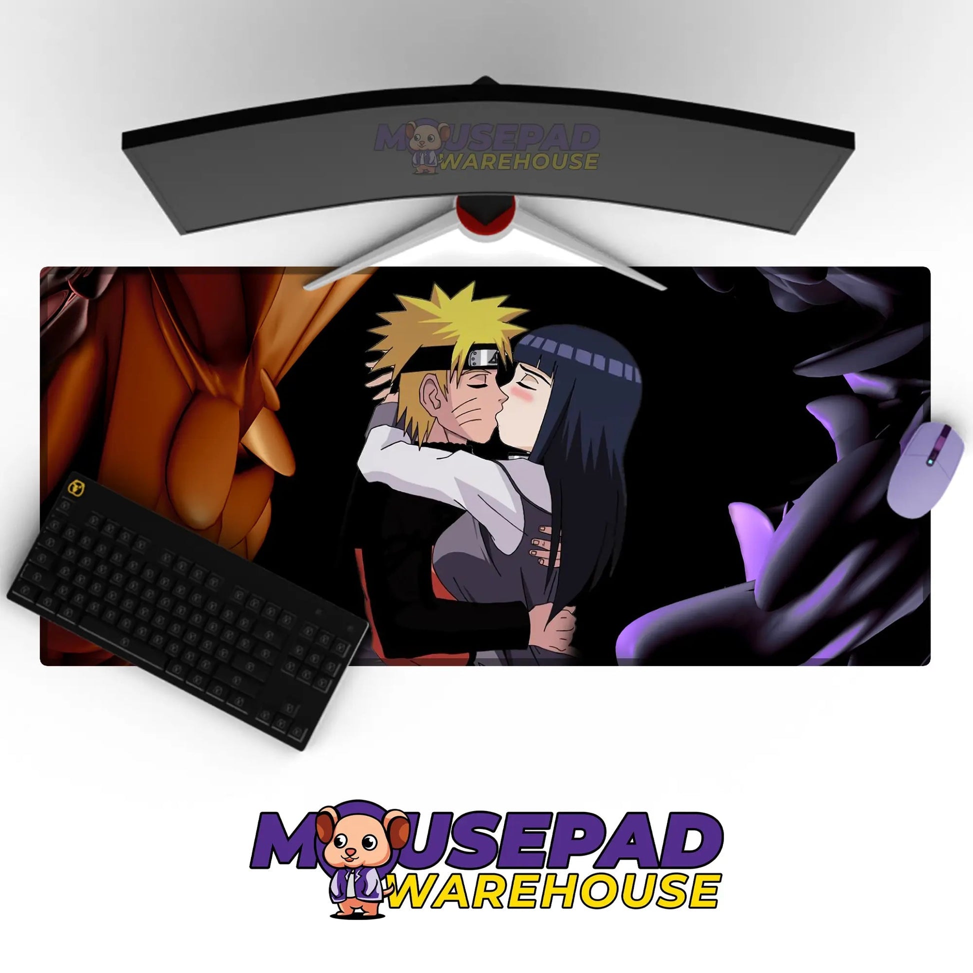 Naruto and Hinata Love Embrace Mousepad / Desk Mat - Mousepad Warehouse