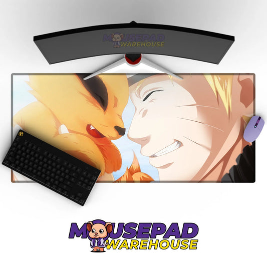 Naruto Smiling with Baby Kurama Mousepad / Desk Mat - Mousepad Warehouse