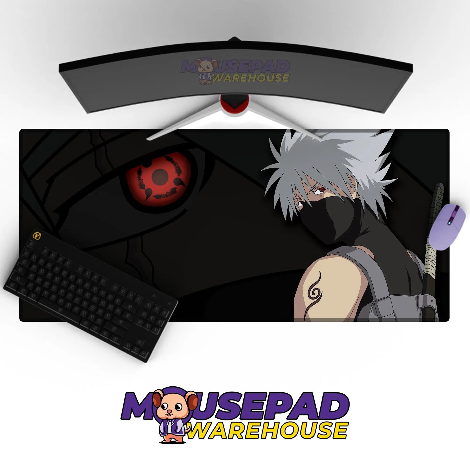 Kakashi Hatake Mangekyo Sharingan Focus Mousepad / Desk Mat - Mousepad Warehouse