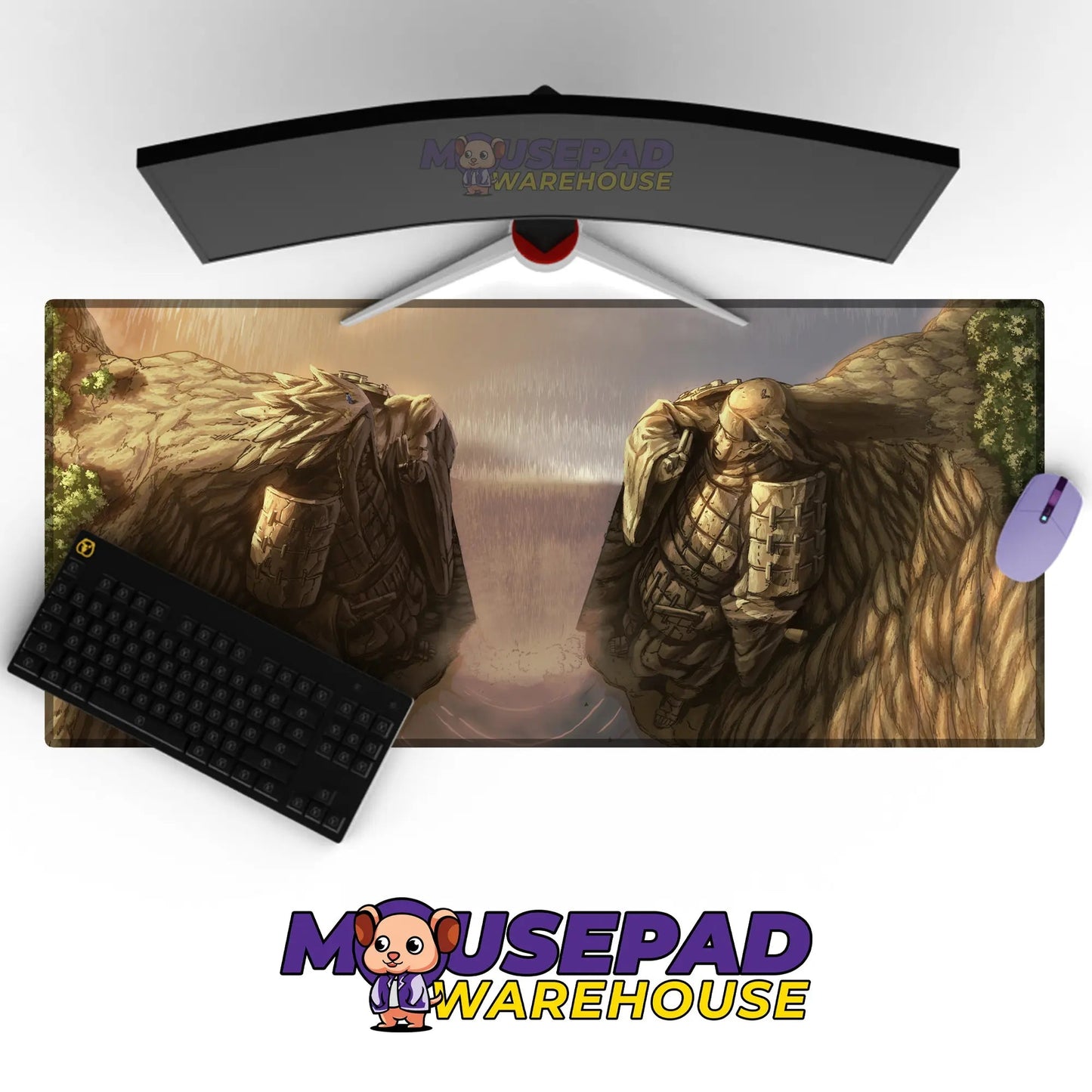 Valley of the End Monument Duel Mousepad / Desk Mat - Mousepad Warehouse